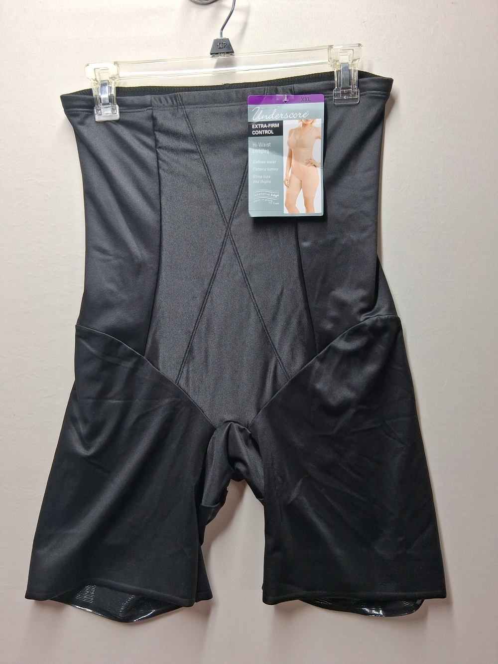 UNDERSCORE Thigh Slimmer Shapewear Shorts Extra-Firm Control High-Waist - Black